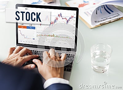 Stock Market Results Stock Trade Forex Shares Concept Stock Photo