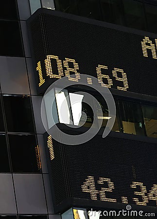 Stock Market Ticker Editorial Stock Photo