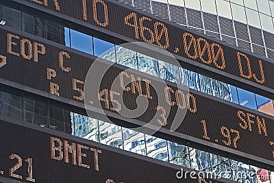 Stock Market Ticker Editorial Stock Photo