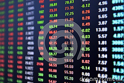 Stock market ticker Stock Photo