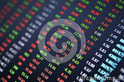 Stock market ticker Stock Photo