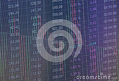 Stock Market Trading Graph and Candlestick Chart Suitable for Financial Investment Concept. Abstract Finance Background. Stock Photo