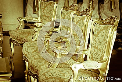Stock Photo: classical style Armchair sofa couch in vintage roo Stock Photo