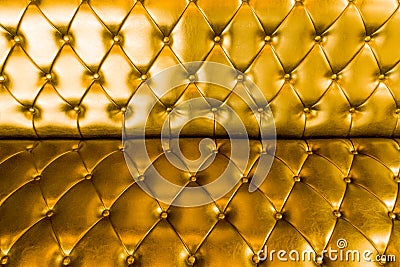 Stock Photo - Leather Sofa Texture Seamless Background, Gold Leathers Upholstery Stock Photo