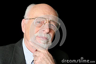 Stock Photo of a Skeptical Senior Man Stock Photo