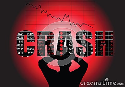 Stock Market Crash Vector Illustration