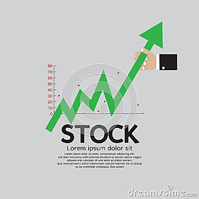 Stock Shares Raise Up. Vector Illustration