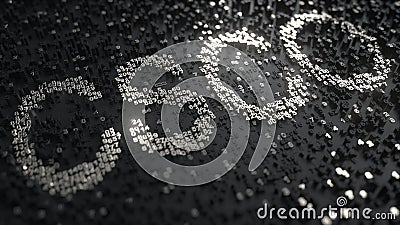 Cisco Systems CSCO stock ticker made of silver numbers, editorial 3D rendering Editorial Stock Photo