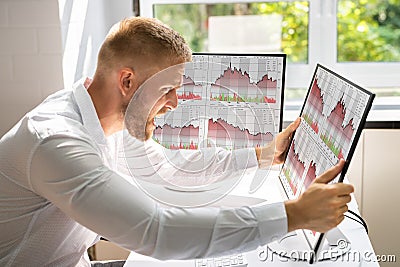 Stock Trade Loss And Insolvency Stock Photo