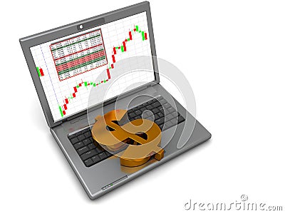 Stock trading Cartoon Illustration