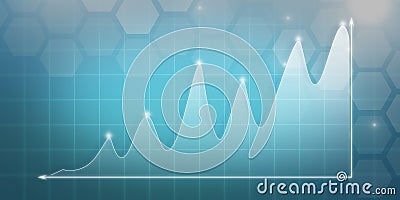 Stock trading chart, rising strategy chart, business concept Stock Photo