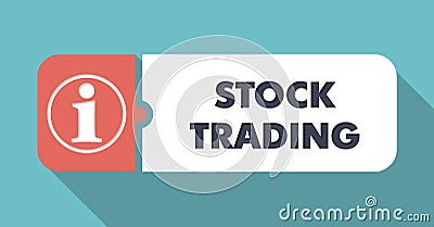 Stock Trading Concept in Flat Design. Stock Photo