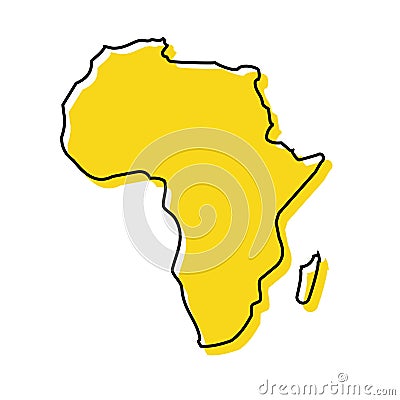 Stock vector AFRICA map icon Vector illustration 1 Cartoon Illustration