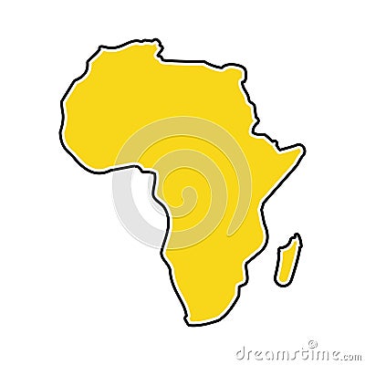 Stock vector AFRICA map icon Vector illustration 4 Cartoon Illustration