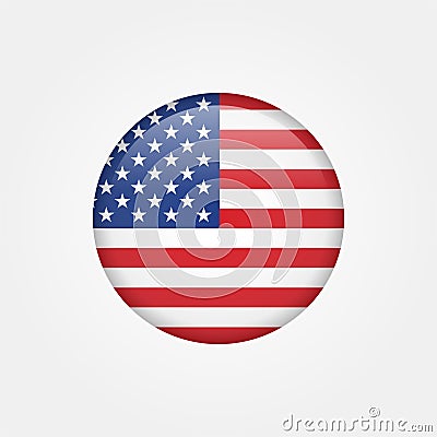 Stock vector american flag icon 5 Stock Photo