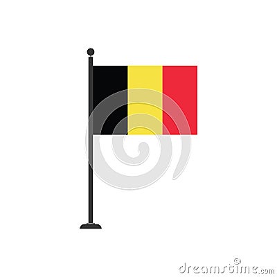 Stock vector belgium flag icon 3 Stock Photo