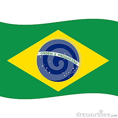 Stock vector brazil flag icon 2 Stock Photo