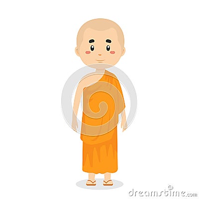 Stock Vector buddha cartoon Vector Illustration