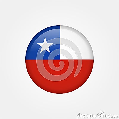 Stock vector chile flag icon 5 Stock Photo