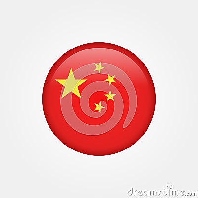 Stock vector china flag icon 5 Stock Photo