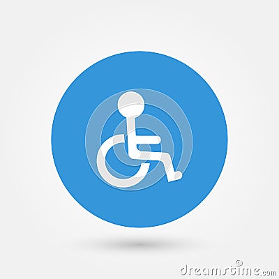 Stock vector disabled wheelchair icon disable symbol vector Vector Illustration
