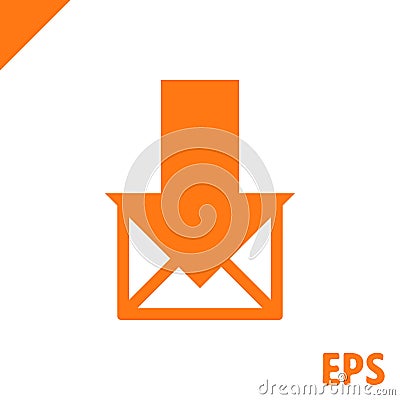 Stock vector email or sms icon mobile mail sign simbol Vector Illustration