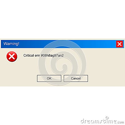 vector error message computer system 4 Stock Photo