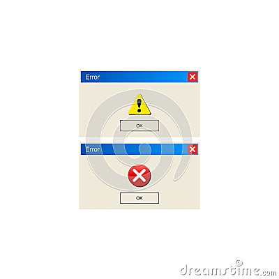 Vector error message computer Stock Photo