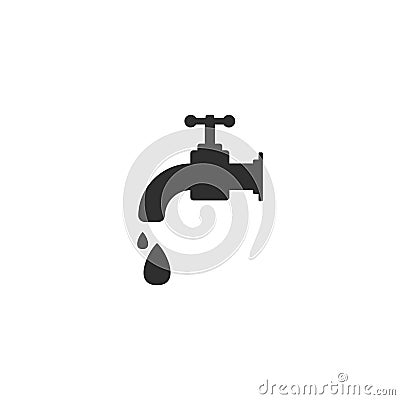 Faucet drop icon vector isolated 1 Stock Photo