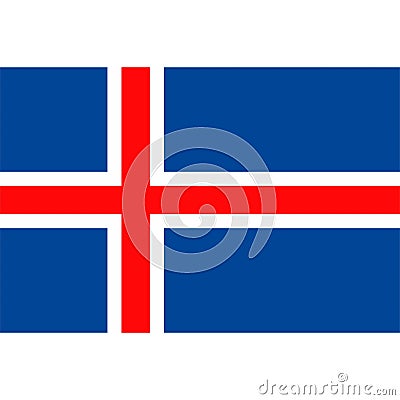 Stock vector iceland flag icon 1 Stock Photo