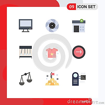 Stock Vector Icon Pack of 9 Line Signs and Symbols for body, medicine, shutter, medical, perpecul Vector Illustration