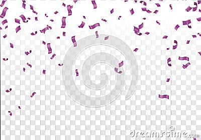 Stock vector illustration defocused Purple confetti isolated on Vector Illustration