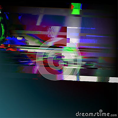 Stock vector illustration. Glitch style computer screen error templates. Digital pixel noise abstract design. Futuristic design Vector Illustration