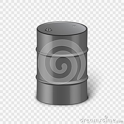 Stock vector illustration metal barrel isolated on a transparent background. EPS 10 Vector Illustration