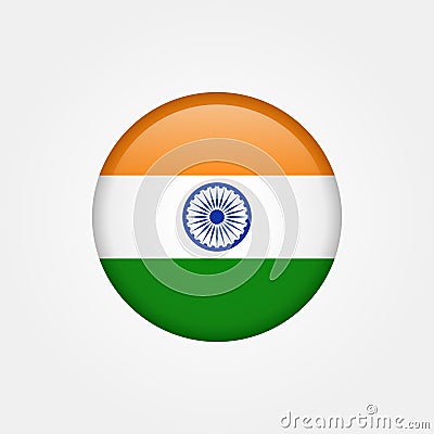 Stock vector india flag icon 5 Stock Photo