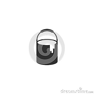 Paint can line icon vector isolated 2 Stock Photo