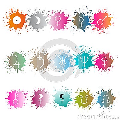 Stock vector of planet sign. Astrological symbol Vector Illustration