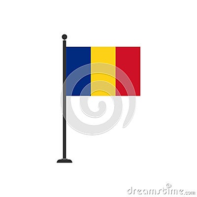 Stock vector romania flag icon 3 Stock Photo