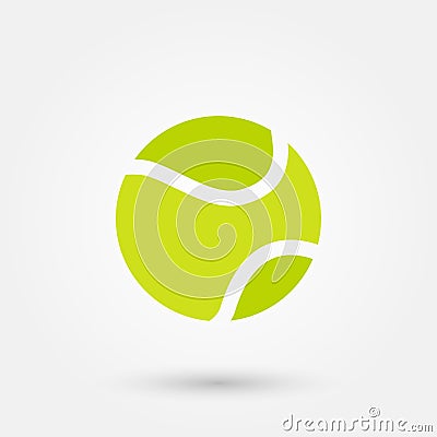 Stock vector tennis ball icon 3 Vector Illustration