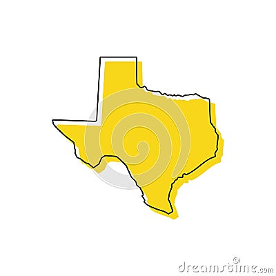 Stock vector texas map icon Vector illustration 3 Cartoon Illustration