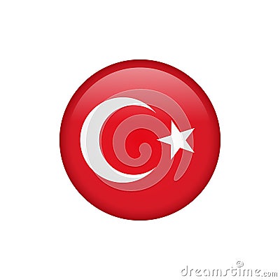 Stock vector turkey flag icon 5 Stock Photo