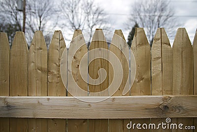 Stockade Fence Panel Stock Photo