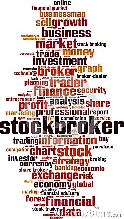 Stockbroker word cloud Vector Illustration