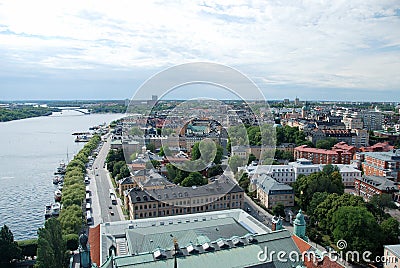 Stockholm. Areal view to the city Stock Photo