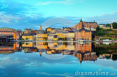 Stockholm early summer morning Stock Photo