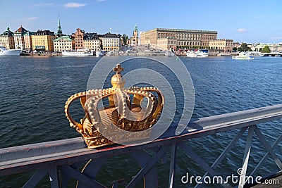 Skeppsholmsbron bridge, Stockholm Stock Photo