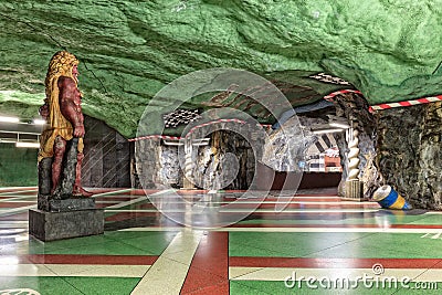 Stockholm Metro (Subway) Editorial Stock Photo