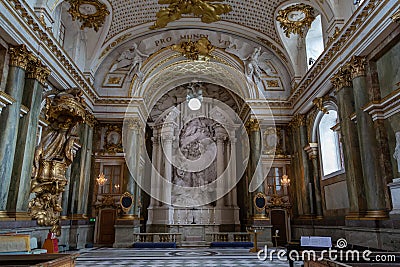 Stockholm Royal Palace interior, Sweden Editorial Stock Photo