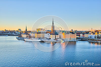 Stockholm Skyline, The Gamla Stan in Stockholm city, Sweden Stock Photo