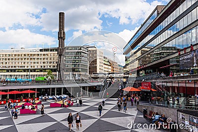 STOCKHOLM, SWEDEN - CIRCA 2016 - Ergels Torg Stockholm Mas Tok is the main shopping district in Stockholm, Sweden. Editorial Stock Photo